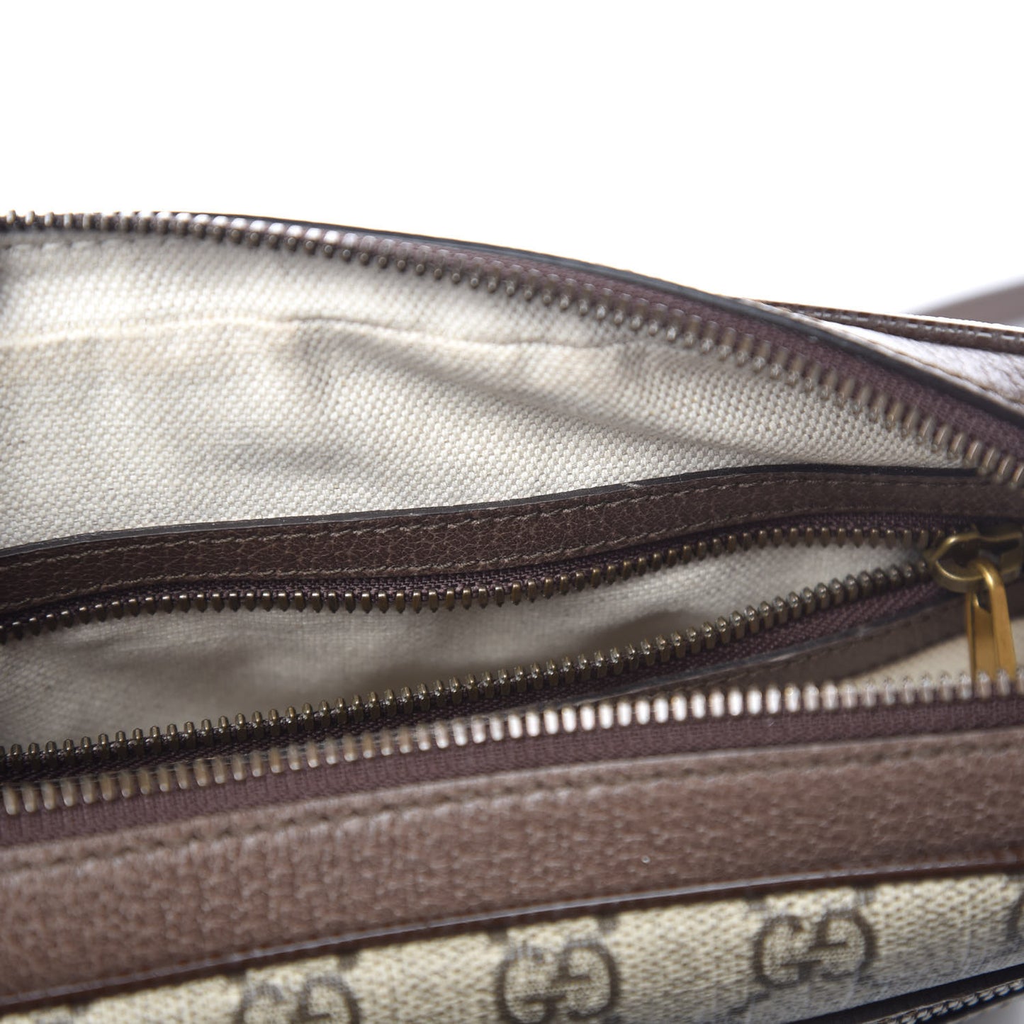 GG Supreme Monogram Web Small Ophidia Messenger Bag Brown