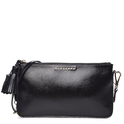 Burberry Patent London Peyton Crossbody Clutch Bag Black 1 of 14