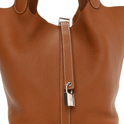 Hermes Taurillon Clemence Picotin Lock 26 GM Gold 7 of 10