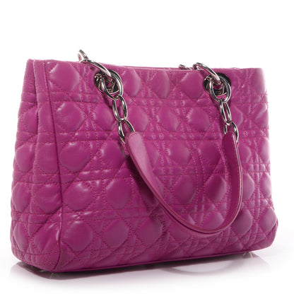 Christian Dior Lambskin Cannage Dior Soft Shopping Tote Pink 3 of 8