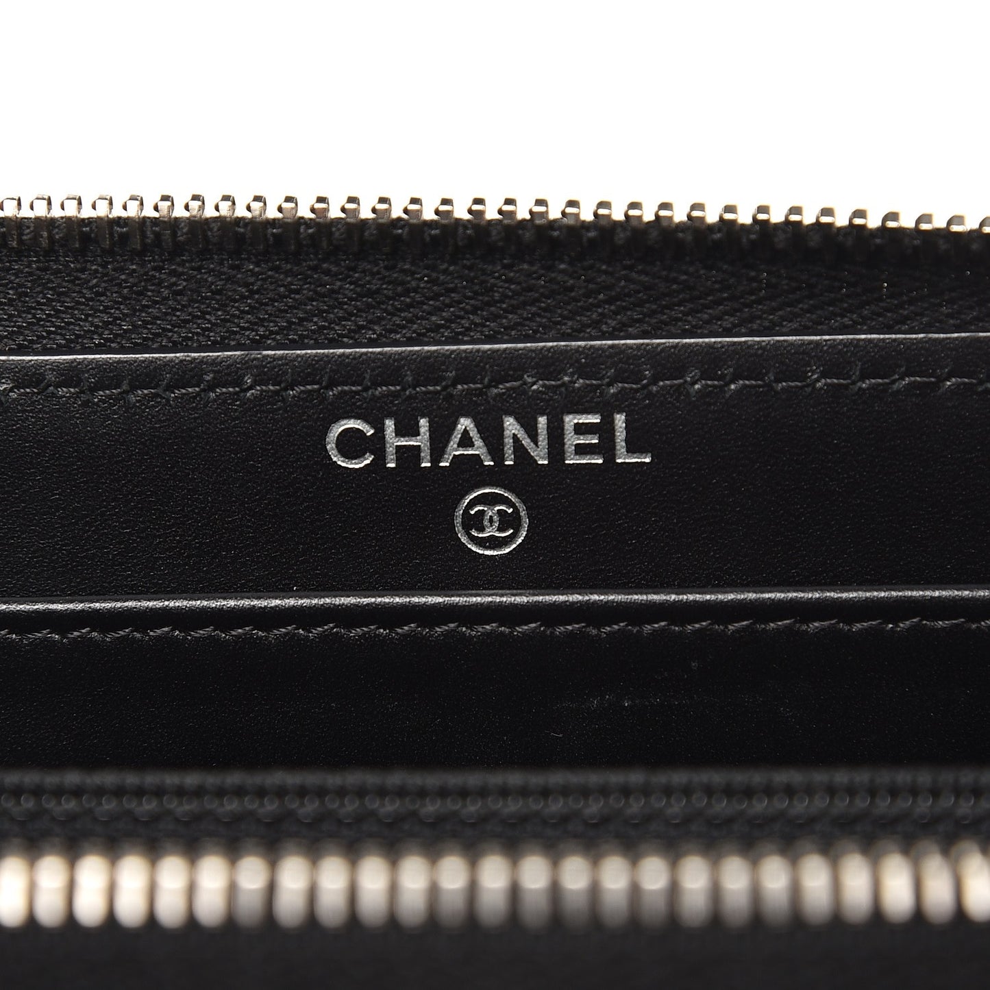 Caviar Quilted Large Gusset Zip Around Wallet Black