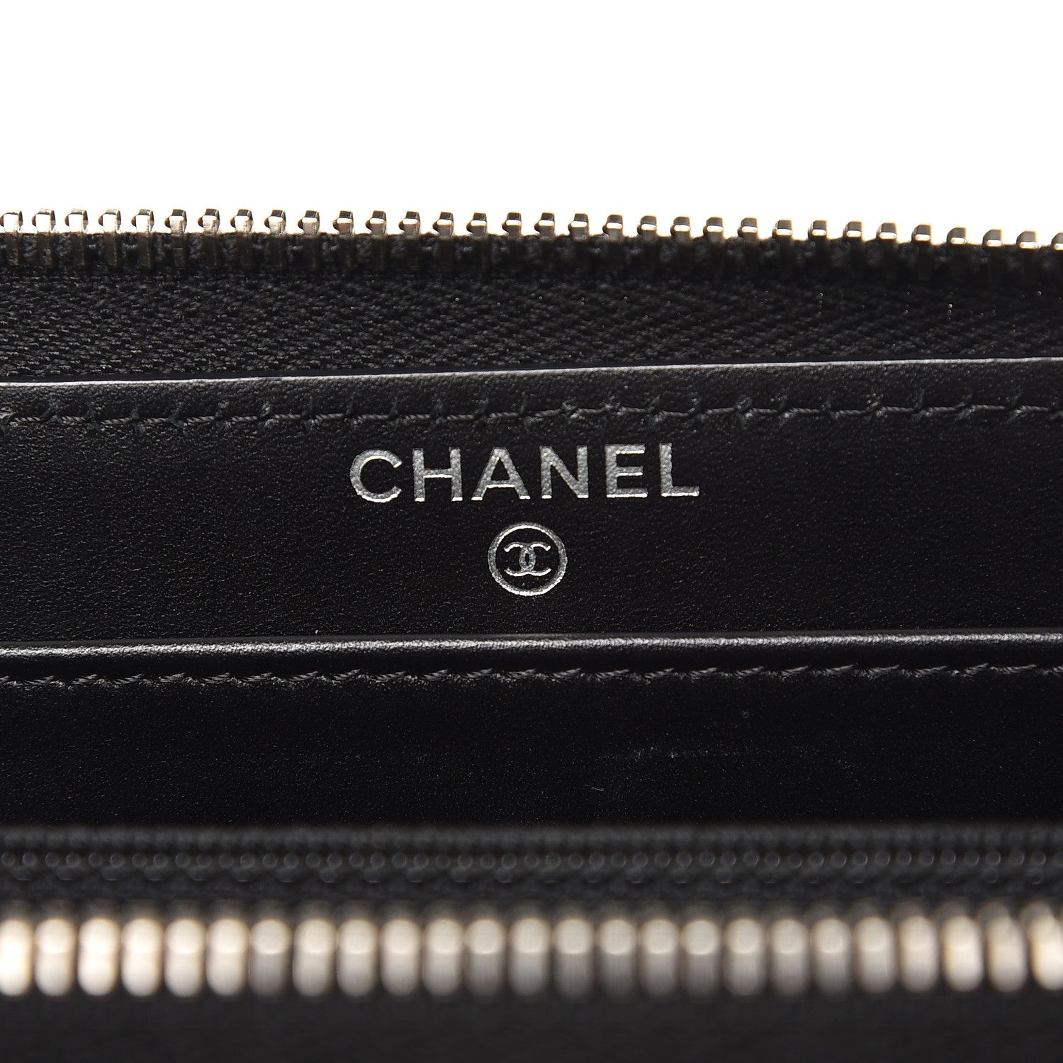 Chanel Caviar Quilted Large Gusset Zip Around Wallet Black 6 of 8