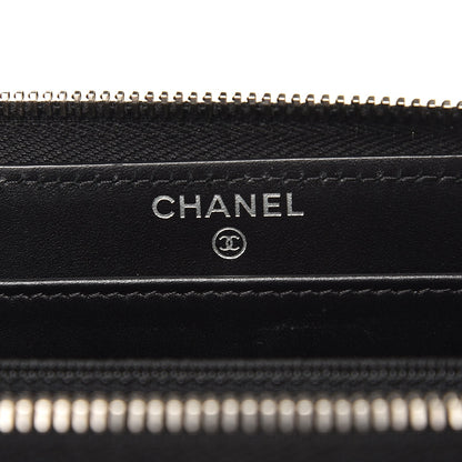 Chanel Caviar Quilted Large Gusset Zip Around Wallet Black 6 of 8
