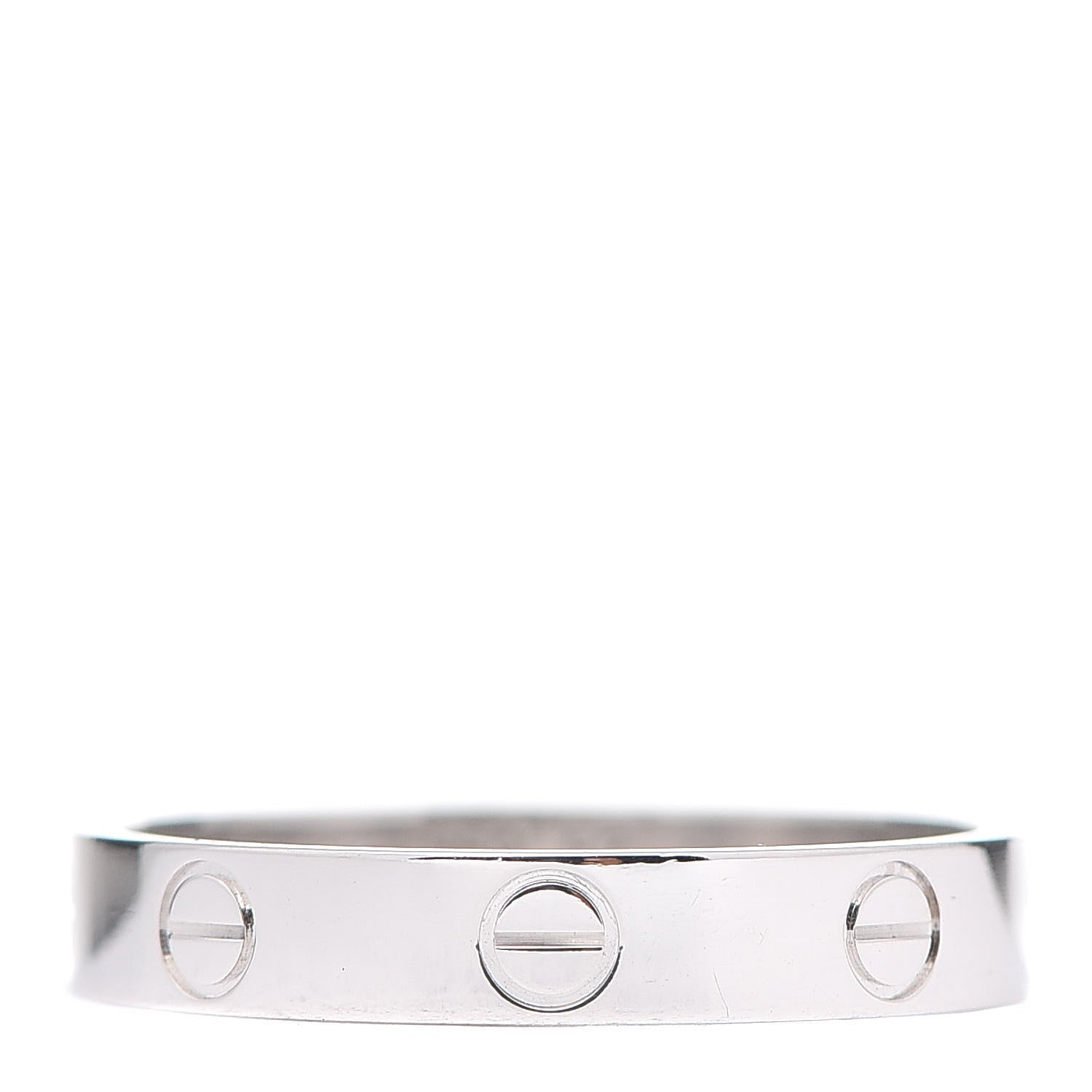Cartier 18K White Gold 3.5mm LOVE Wedding Band Ring 57 8 1 of 4