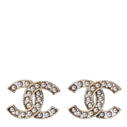 Chanel Pearl CC Earrings Gold 1 of 4