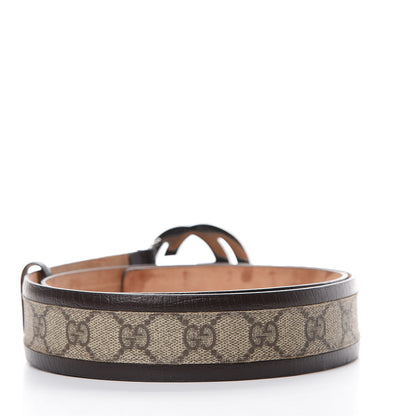 Gucci GG Supreme Monogram Niagara Lux Calfskin Interlocking G 40mm Belt 90 36 Beige Ebony Cocoa 2 of 9
