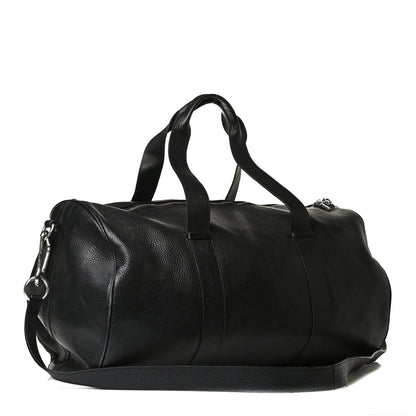 Burberry Calfskin Check Duffle Bag Black 2 of 18