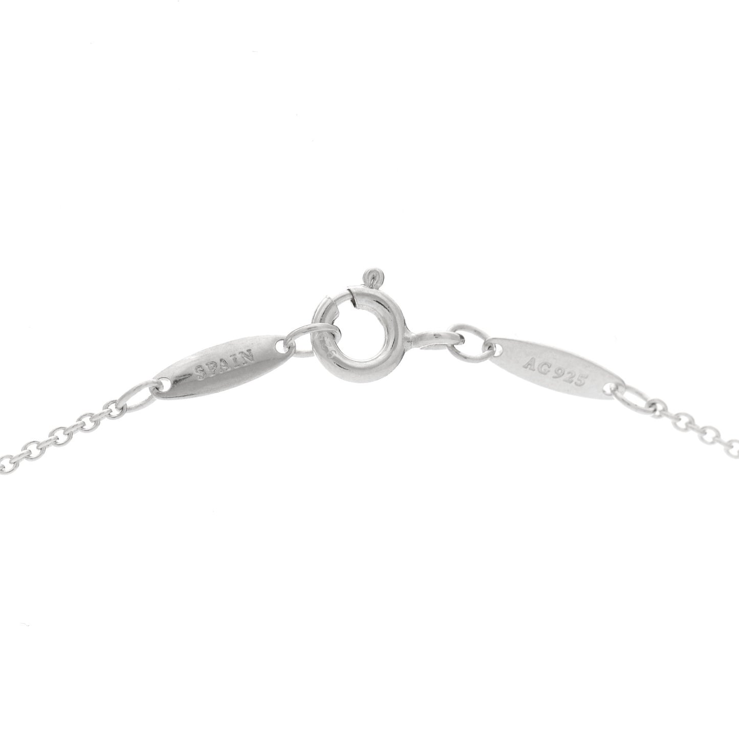 Sterling Silver Aquamarine .06ct Elsa Peretti Color by the Yard Pendant Necklace