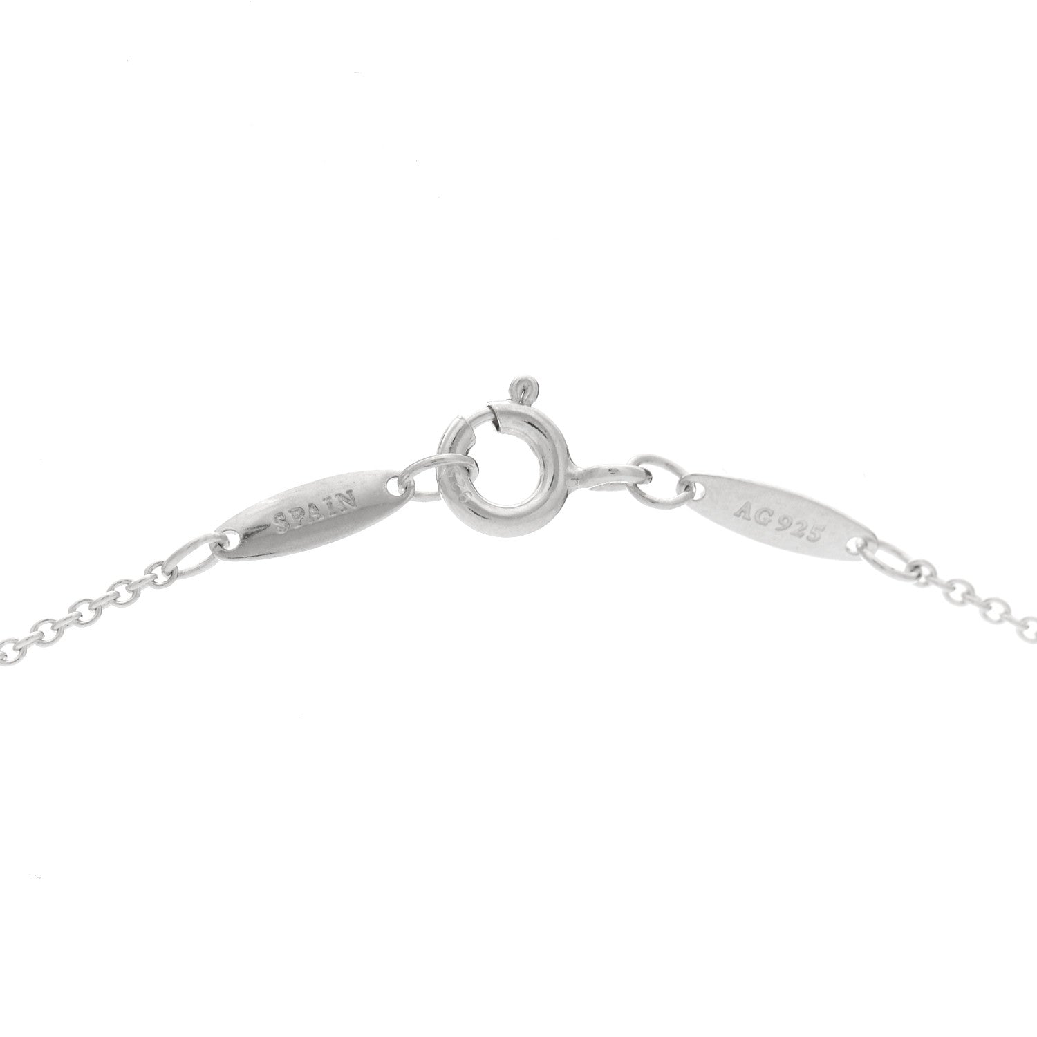 Tiffany Sterling Silver Aquamarine .06ct Elsa Peretti Color by the Yard Pendant Necklace 4 of 5
