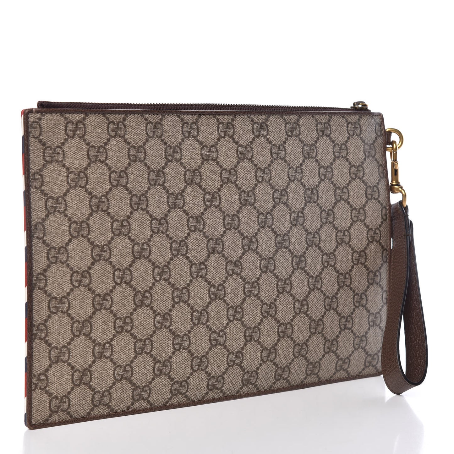 GG Supreme Monogram Courrier Documents Holder Beige New Acero