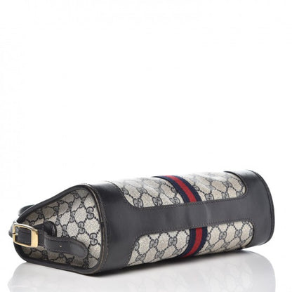 Gucci Monogram Web Shoulder Bag Navy Blue 4 of 12