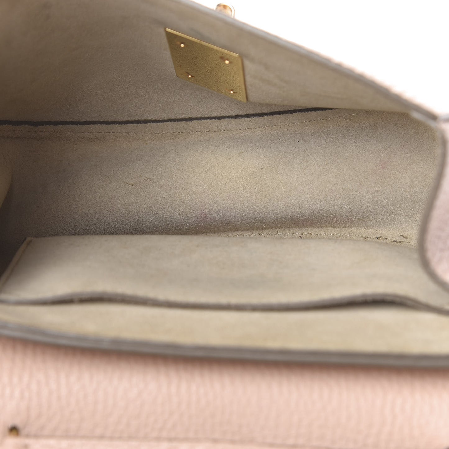 Grained Lambskin Mini Drew Shoulder Bag Cement Pink