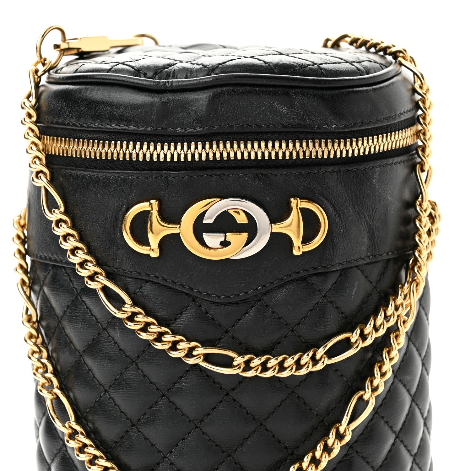 Gucci Calfskin Trapuntata Zumi Belt Bag Black 8 of 10