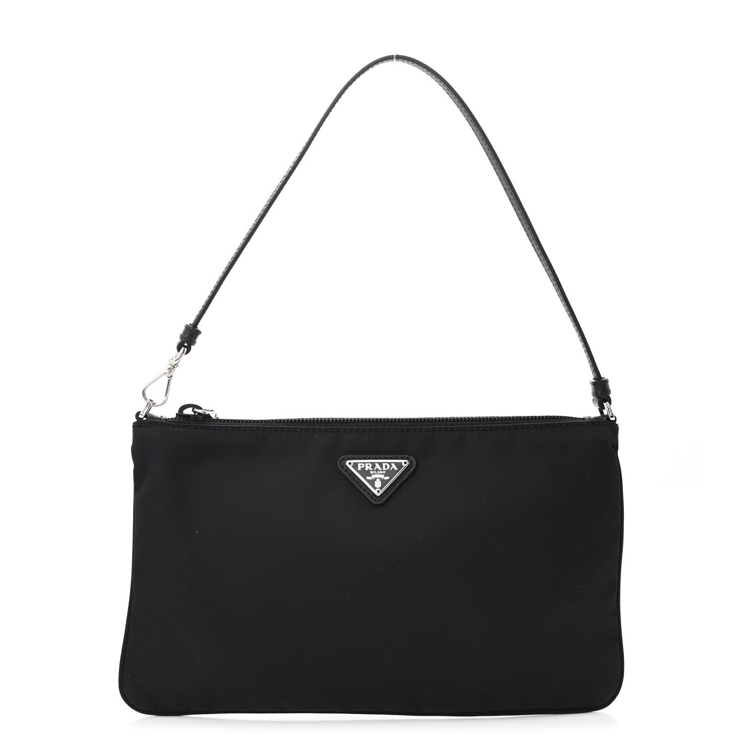 Prada Tessuto Nylon Pochette Bag Black 1 of 11
