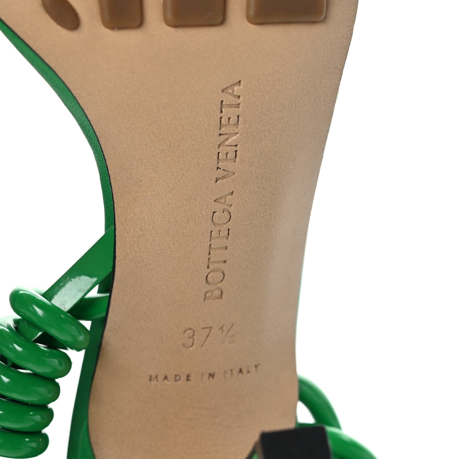 Bottega Veneta Rubber Wire Nappa Stretch 90mm Sandals 37.5 Grass 6 of 7