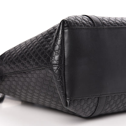 Gucci Soft Microguccissima Medium Zippered Satchel Black 15 of 17