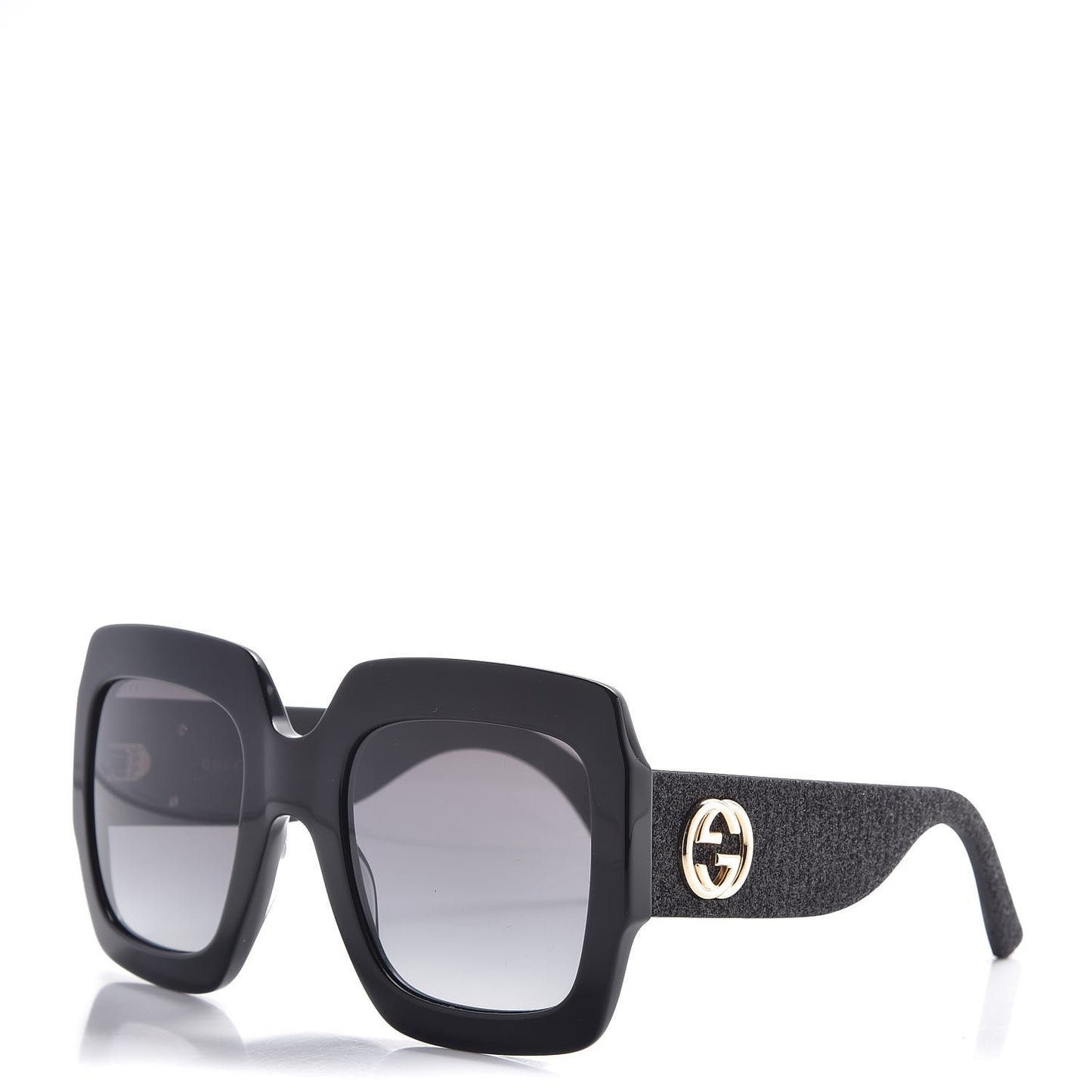 Square Frame Glitter GG0102S Sunglasses Black
