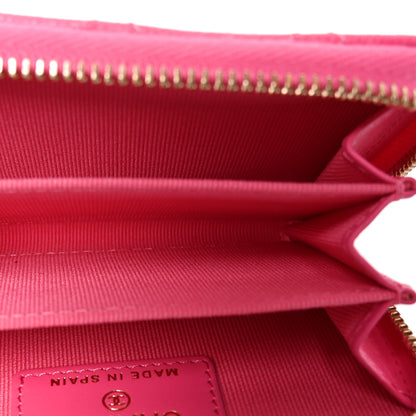 Chanel Caviar Quilted Zip Coin Purse Pink 5 of 7