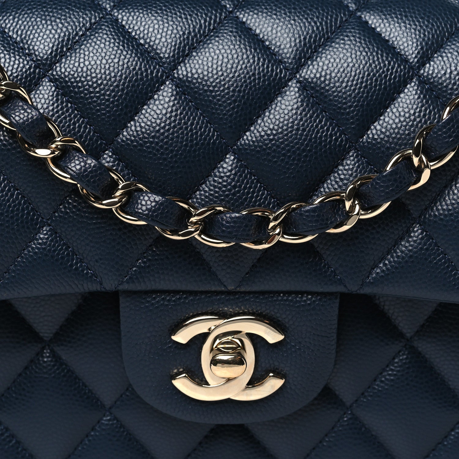Chanel Caviar Quilted Small Double Flap Navy 8 of 11