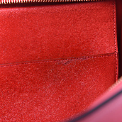 Celine Drummed Calfskin Suede Small Trapeze Coquelicot 9 of 17