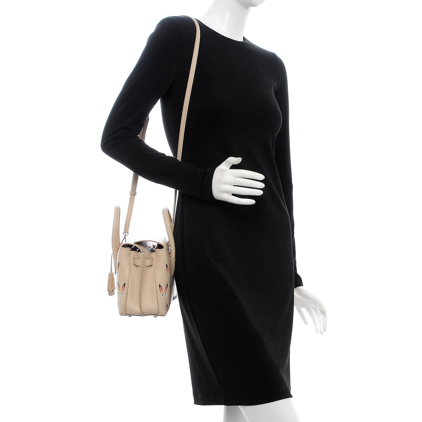 Lambskin Star Eyed Bunny Mini Milla Tote Natural