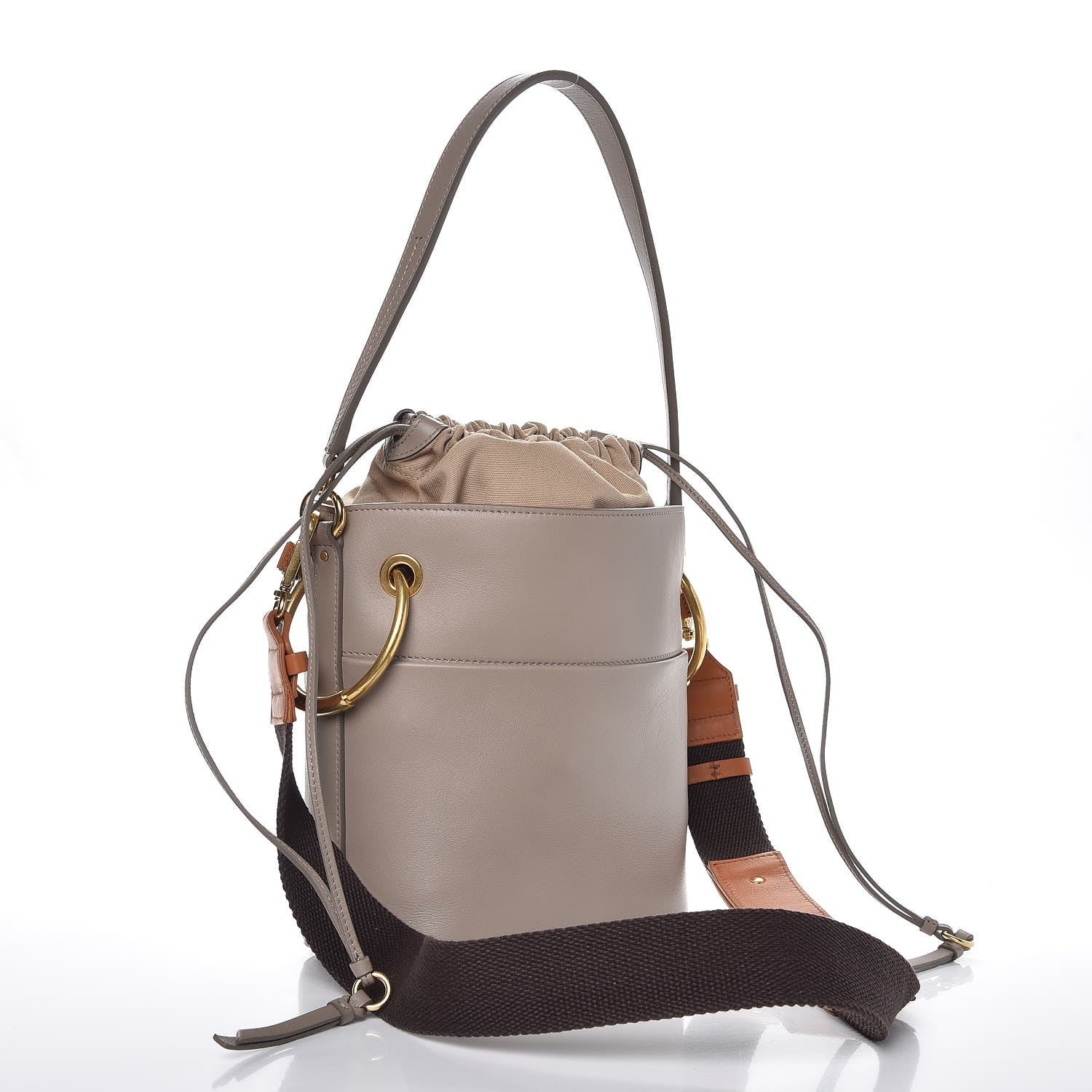 Chloe Smooth Calfskin Small Roy Bucket Bag Motty Grey 4 of 9