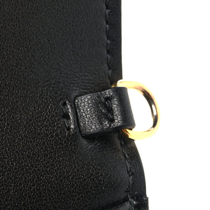 Christian Dior Supple Calfskin Cannage Caro Belt Pouch with Chain  Black 10 of 10