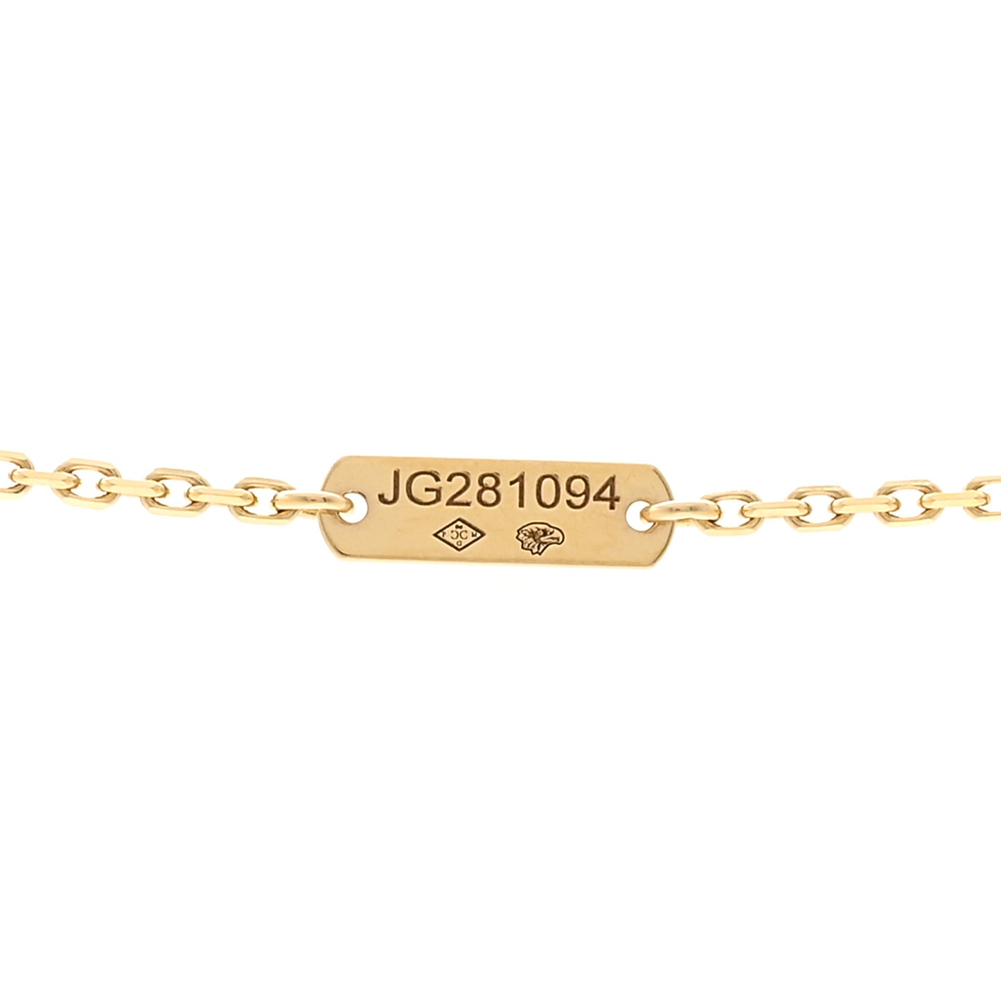 18K Yellow Gold Diamond Vintage Alhambra Pendant Necklace