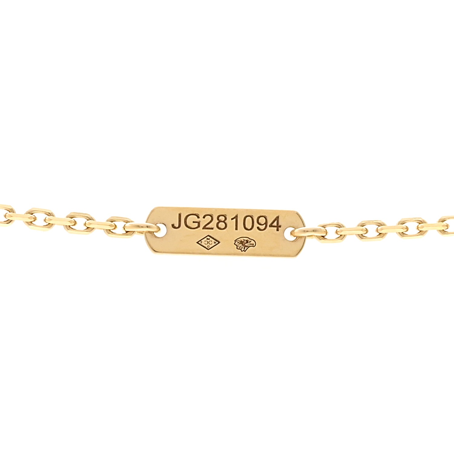 Van Cleef & Arpels 18K Yellow Gold Diamond Vintage Alhambra Pendant Necklace 5 of 6