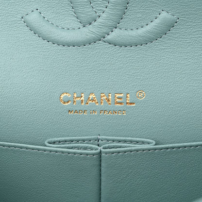 Chanel Caviar Quilted Medium Double Flap Light Blue 6 of 12