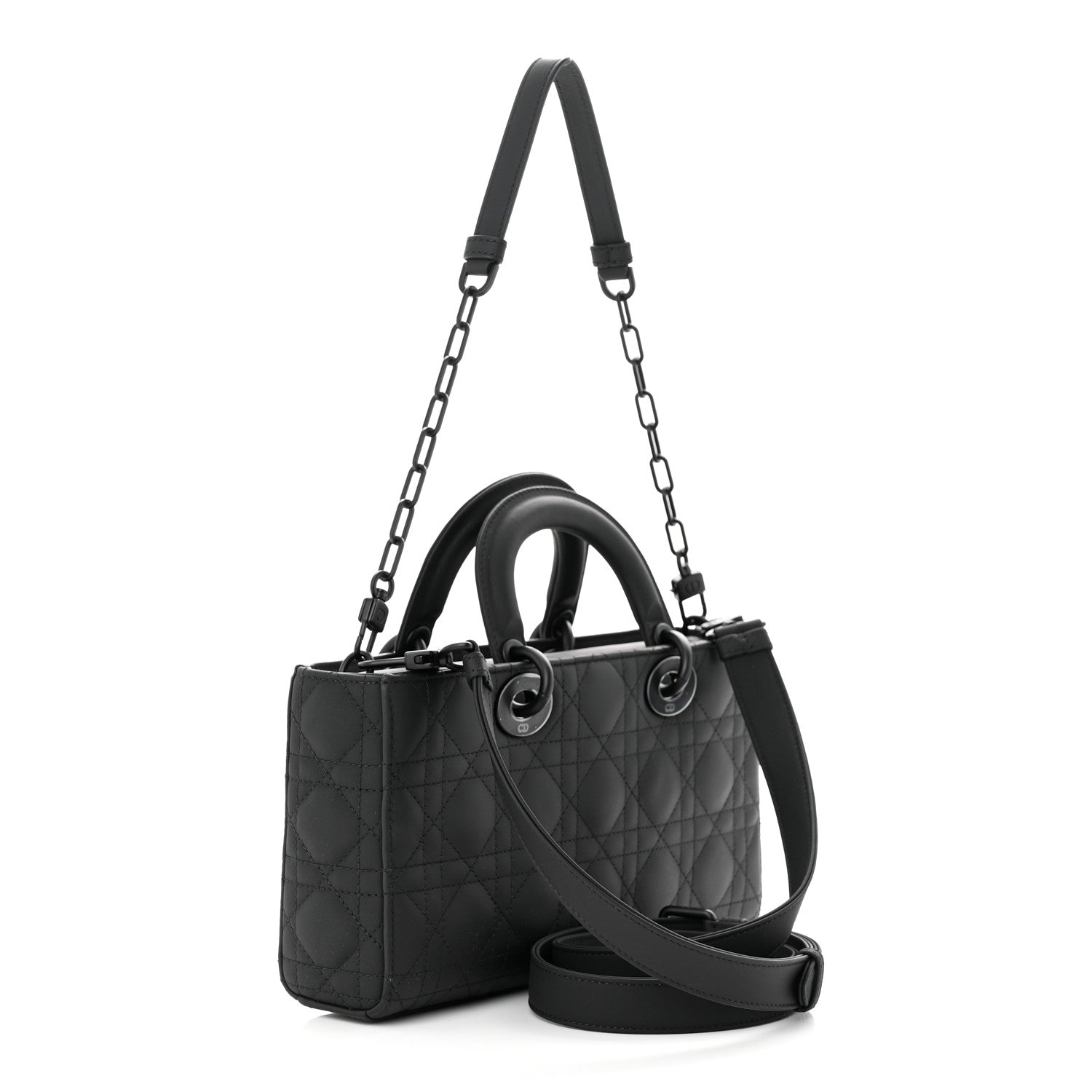 Christian Dior Ultra Matte Calfskin Cannage Medium Lady D-Joy Black 3 of 10