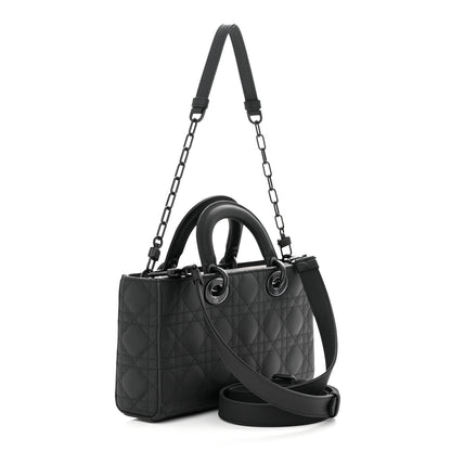 Christian Dior Ultra Matte Calfskin Cannage Medium Lady D-Joy Black 3 of 10