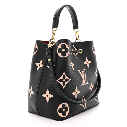 Louis Vuitton Empreinte Monogram Giant Neonoe MM Black Beige 3 of 10
