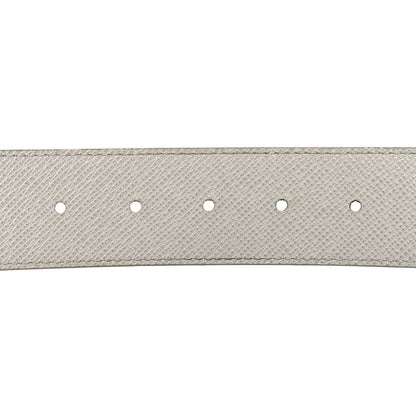 Louis Vuitton Taiga Monogram 40mm LV Initiales Belt 95 38 White 4 of 5