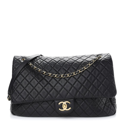 Chanel Calfskin Quilted XXL Travel Flap Bag Black 1 of 10