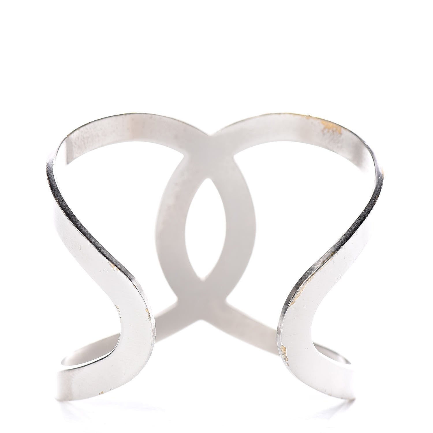 Chanel Metal CC Cuff Silver 3 of 4