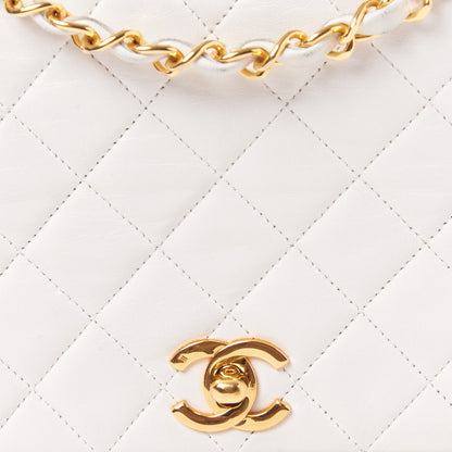 Chanel Lambskin Quilted Small Single Flap White 7 of 9