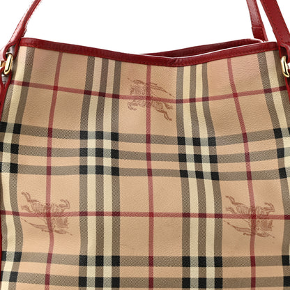 Burberry Haymarket Check Small Canterbury Tote Red 7 of 13