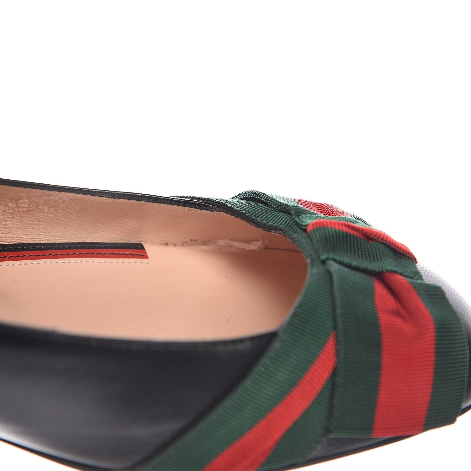 Gucci Calfskin Web Ballerina Flat 39 Nero Black 9 of 10