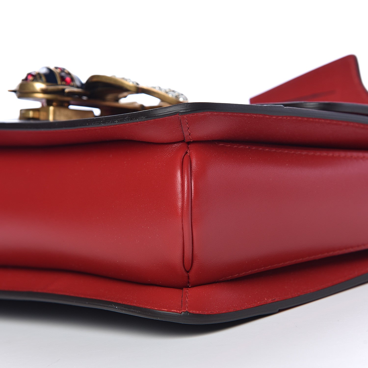 Gucci Calfskin Sylvie Web Queen Margaret Shoulder Bag Blue Agata Hibiscus Red Mystic White 10 of 10
