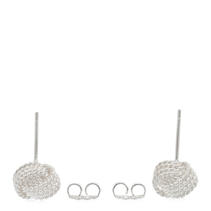 Tiffany Sterling Silver Twist Knot Earrings 3 of 4