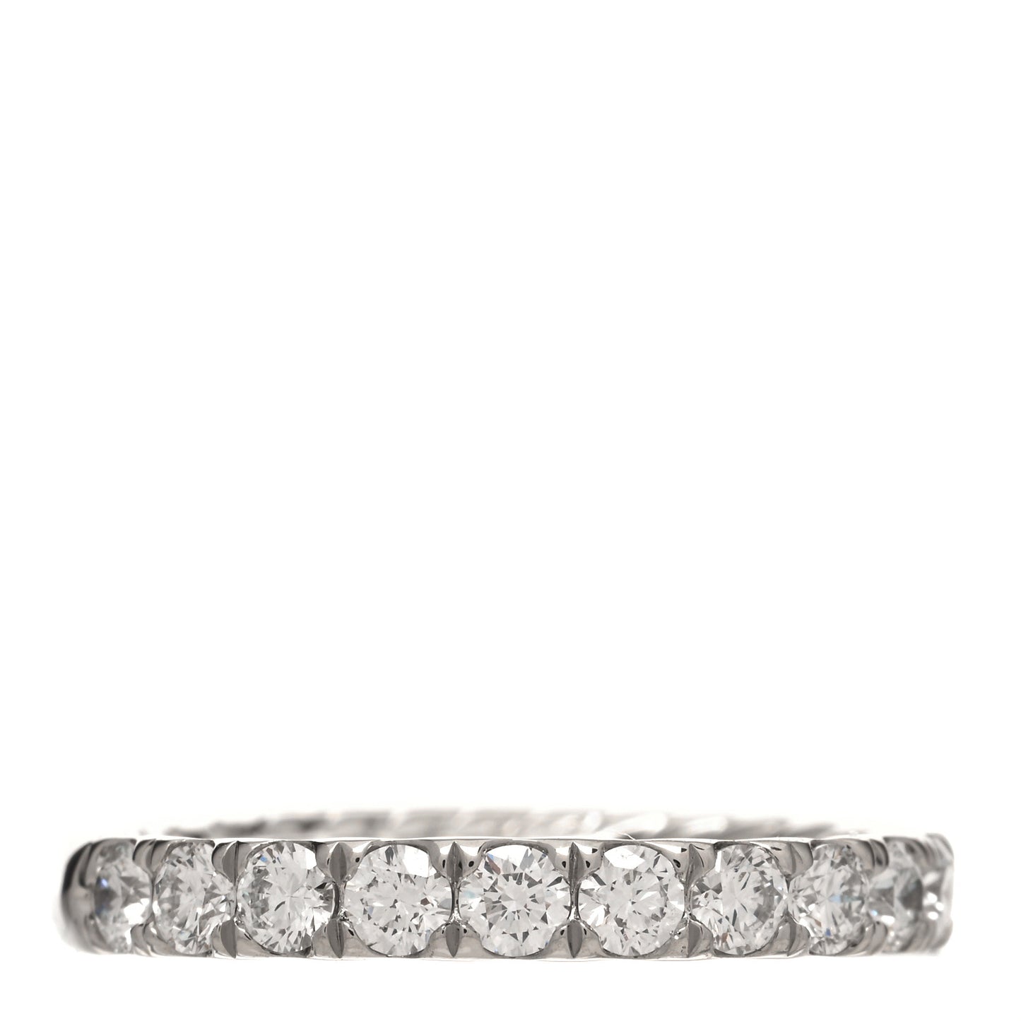 Platinum Diamond 2.8mm Partway Eternity Wedding Band Ring 50 5.5