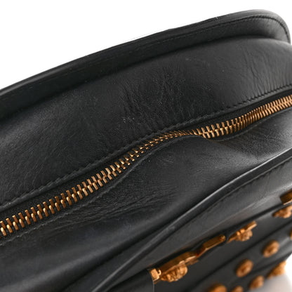 Versace Calfskin Medallion Tribute Bowling Bag Black 11 of 15