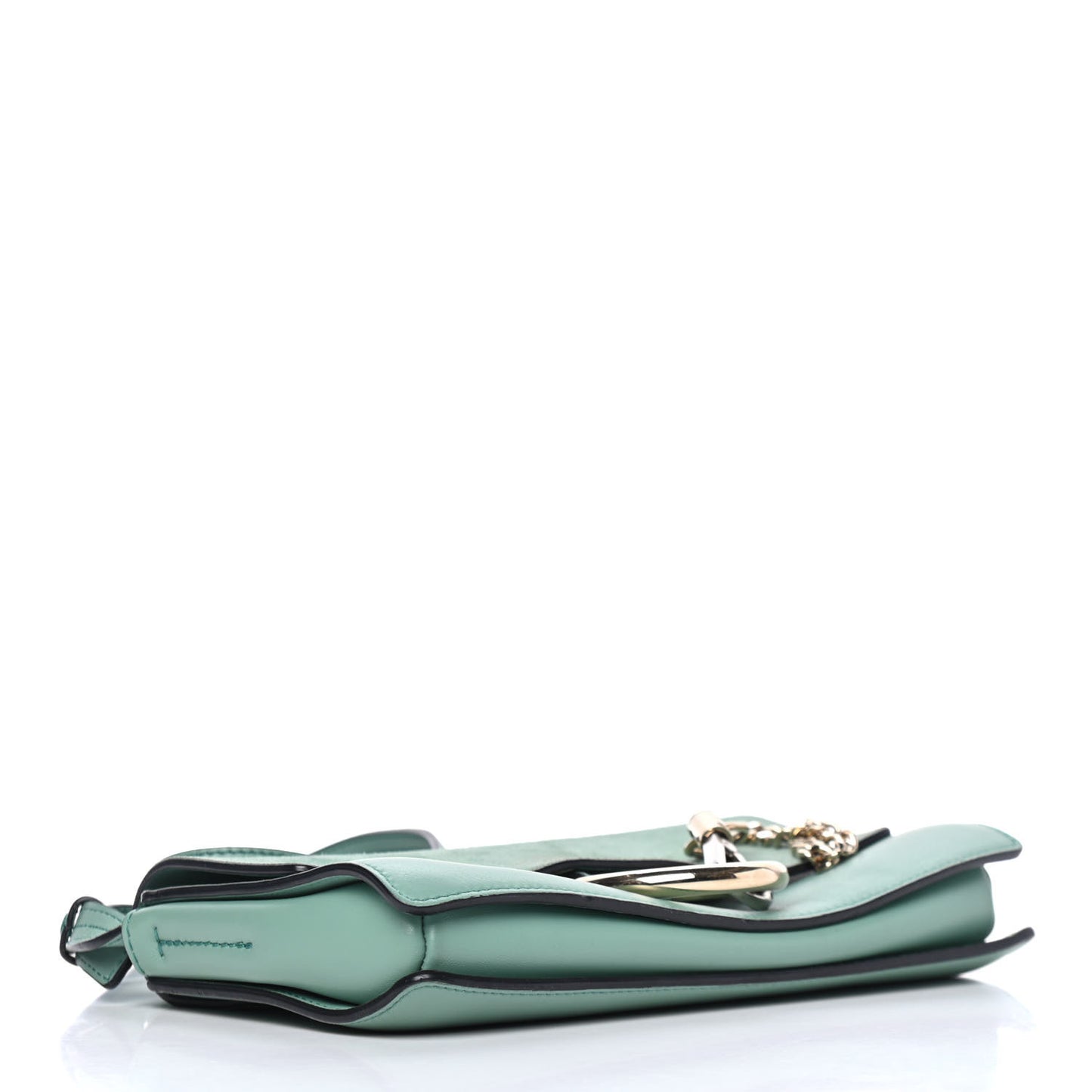 Suede Calfskin Small Faye Shoulder Bag Happy Green