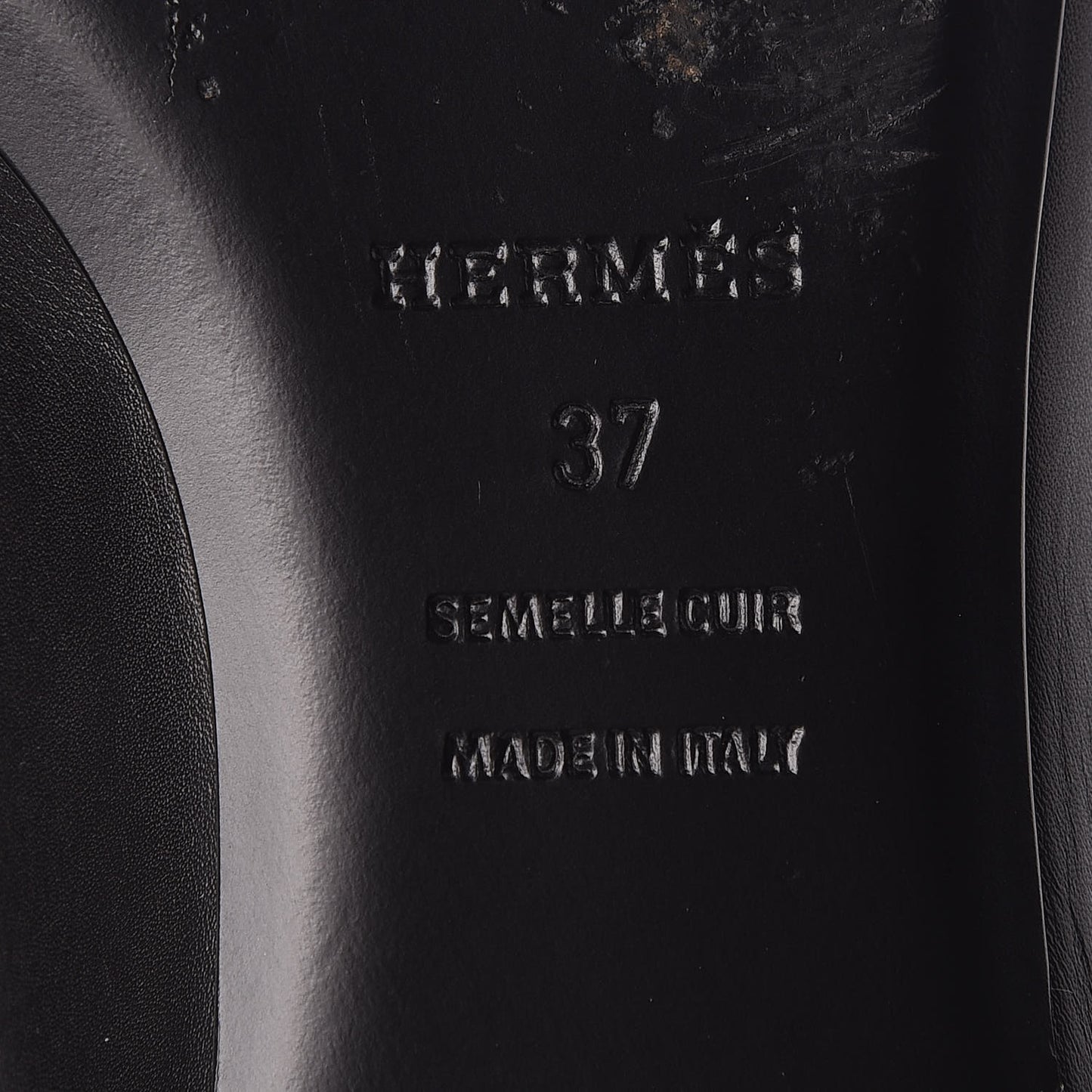 Calfskin Pegase Ballerina Flats 37 Black