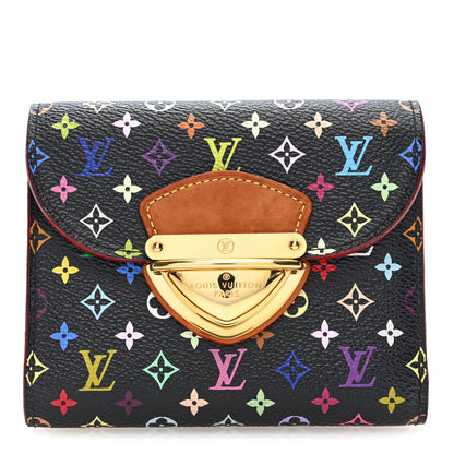 Louis Vuitton Monogram Multicolor Joey Wallet Black Grenade 1 of 7