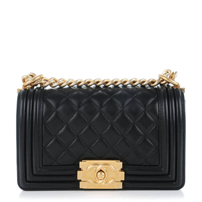 Chanel Lambskin Quilted Small Boy Flap Black 1 of 7