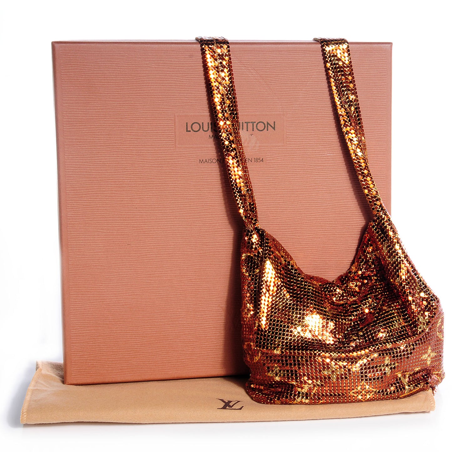 Monogram Mesh Metal Frances Gold
