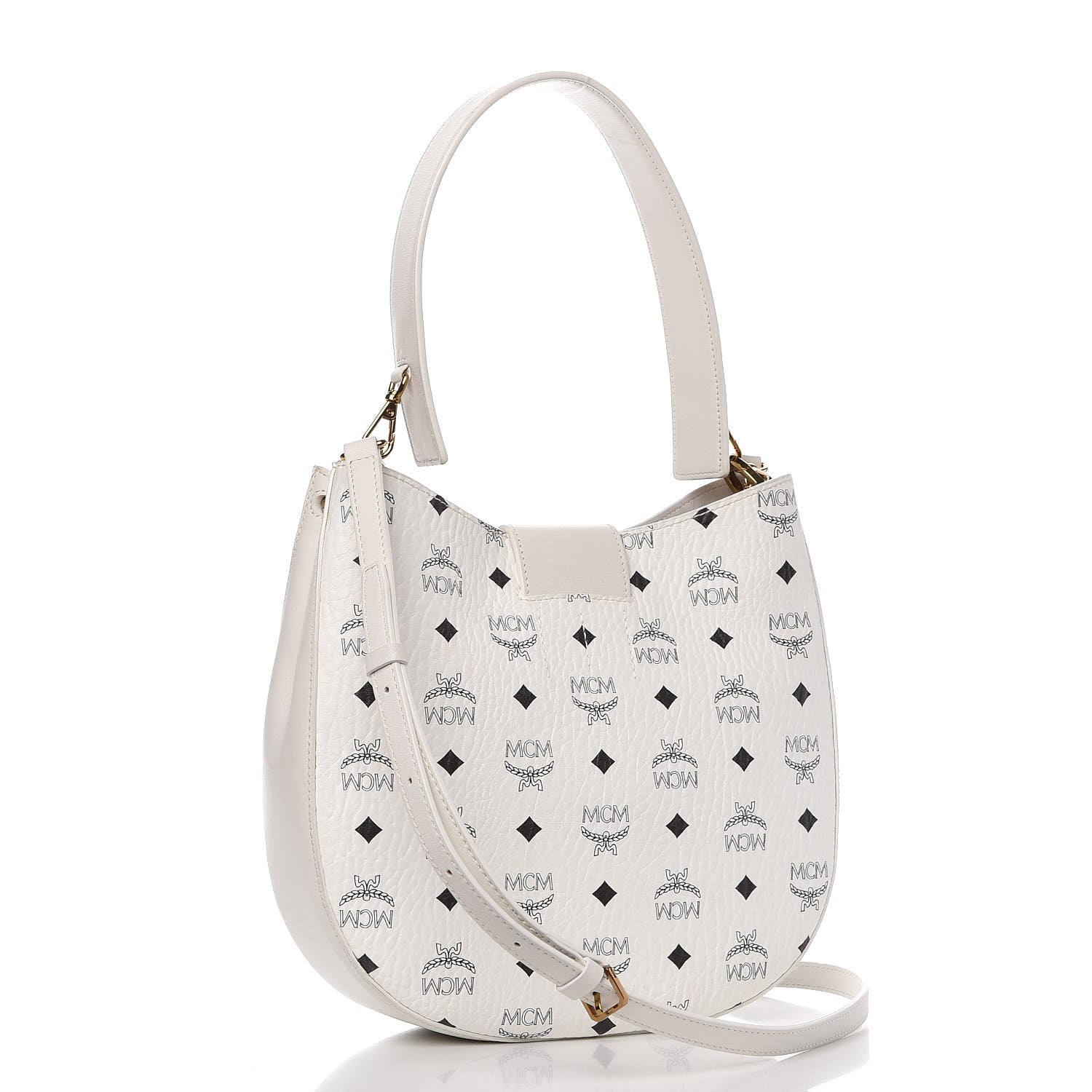 MCM Visetos Patricia Hobo White 4 of 9