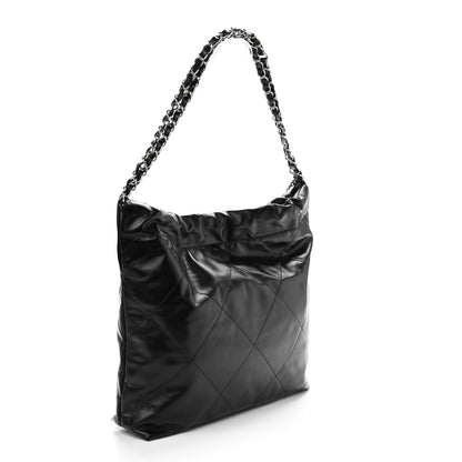 Chanel Shiny Calfskin Quilted Small Chanel 22 Black 4 of 11